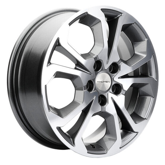 Диск Khomen 1711 17x6.50 5x114.30 ET50 DIA66.10 GRAY-FP Диск Khomen 1711 17x6.50 5x114.30 ET50 DIA66.10 GRAY-FP
